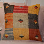 Multi-color Hand-made Jute Cushion Cover - SanskrutiHomes