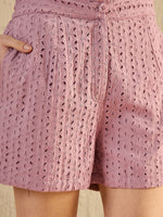 Mauve Printed Co Ord Set - SanskrutiHomes