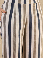 Blue Striped Co Ord Set - SanskrutiHomes