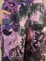Purple Tropical Printed Co Ord Set - SanskrutiHomes