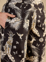Women Animal Printed Black Night Suit Set - SanskrutiHomes