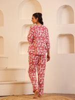 Pink Color Floral Printed Pure Cotton Night Suit - SanskrutiHomes