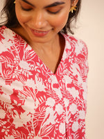 Pink Color Floral Printed Pure Cotton Night Suit - SanskrutiHomes