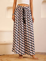 White Color Viscose Rayon Printed pant for women - SanskrutiHomes