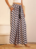 White Color Viscose Rayon Printed pant for women - SanskrutiHomes