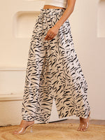 White Color Viscose Rayon Printed pant for women - SanskrutiHomes