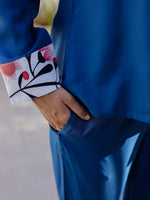 Blue Solid Night Suit Set - SanskrutiHomes