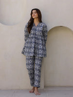 Indigo Printed Loungewear Set - SanskrutiHomes