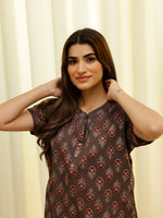 Brown Printed Loungewear Set - SanskrutiHomes