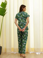 Floral Printed Pure Cotton Night Suit Set - SanskrutiHomes