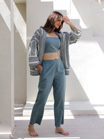 Teal 3 Piece Loungewear Set - SanskrutiHomes