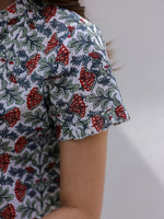 Floral Printed Pure Cotton Night Suit for Women - SanskrutiHomes