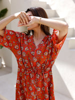 Printed Maxi Night dress - SanskrutiHomes