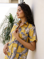 Cambric Printed Short Sleeve Women top - SanskrutiHomes