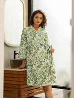 Cotton Green Bath Robe for Women - SanskrutiHomes