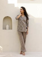 Printed Pure Cotton Night suit - SanskrutiHomes