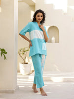AQUA Tye & Dye Night suit - SanskrutiHomes
