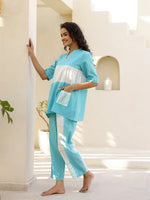AQUA Tye & Dye Night suit - SanskrutiHomes