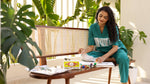 TEAL Tye & Dye Night suit - SanskrutiHomes