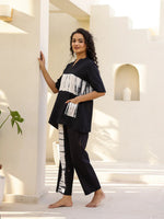 BLACK Tye & Dye Night suit - SanskrutiHomes
