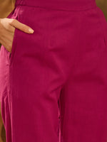 Pink Solid Printex Design coord Set for Women - SanskrutiHomes