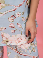 Pattens bird blue cotton co-ord set - SanskrutiHomes