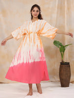 Pink Printed Kaftan Loungewear - SanskrutiHomes