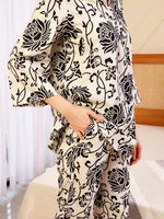 Flower Printed Cotton Co-ords Set for Women - SanskrutiHomes