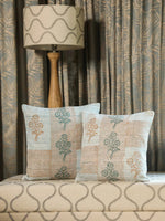 Cotton Green Colour Floral Cushion Covers - SanskrutiHomes
