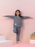 Grey Color Cotton Night Suit for Kids - SanskrutiHomes