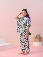 Floral Printed Cotton Kids Night Suits - SanskrutiHomes