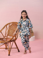 Floral Printed Cotton Kids Night Suits - SanskrutiHomes