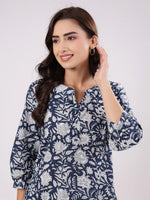 Pure Cotton Floral Night Suit Set for Women - SanskrutiHomes