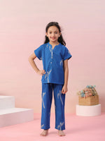Sparrow Printed Cotton Kids Night Suit - SanskrutiHomes