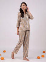 Animal Print Cotton Night Suit Set - SanskrutiHomes