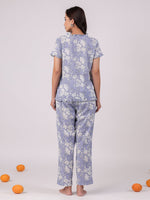 Floral Printed Cotton Night Suit Set - SanskrutiHomes
