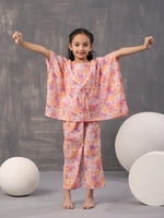 Multi Floral Printed Cotton Night Suit for Kids - SanskrutiHomes