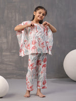 Floral Printed Cotton Night Suit for Kids - SanskrutiHomes