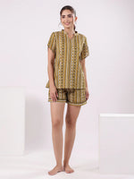 Cotton Stripted Printed Night Suit for Women - SanskrutiHomes