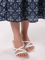 Floral Print Puff Sleeve Dress for Women - SanskrutiHomes