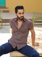 Men's Pure Cotton Black Casual Shirt - SanskrutiHomes