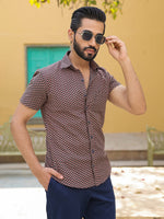 Men's Pure Cotton Black Casual Shirt - SanskrutiHomes