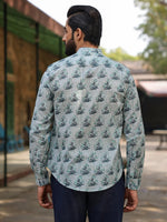 Men's Pure Cotton Off White Casual Shirt - SanskrutiHomes
