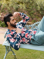 Men's Floral Print Pure Viscose Rayon Multi Colour Casual Shirt - SanskrutiHomes