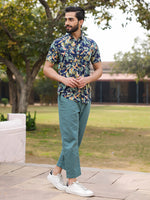 Men's Floral Print Pure Viscose Rayon Multi Colour Casual Shirt - SanskrutiHomes