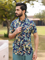Men's Floral Print Pure Viscose Rayon Multi Colour Casual Shirt - SanskrutiHomes