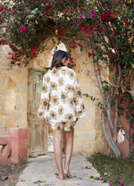 Cream Color Floral Printed Linen Co-ords Set - SanskrutiHomes