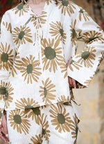Cream Color Floral Printed Linen Co-ords Set - SanskrutiHomes