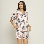 Baby Pink Cotton Printed Night Suit Set - SanskrutiHomes