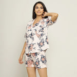 Baby Pink Cotton Printed Night Suit Set - SanskrutiHomes
